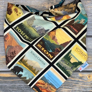 Vintage National Parks Pet Bandana