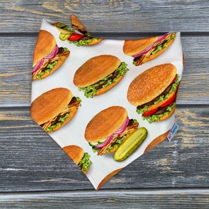 Big Burger Print Pet Bandana