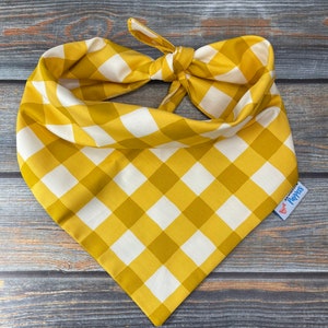 Yellow Buffalo Check Pet Bandana