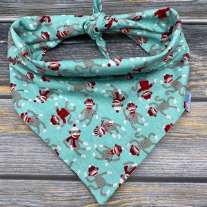 Winter Sock Monkey Pet Bandana