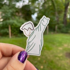 Sebastian Stan Dancing Sticker, glossy waterproof vinyl sticker