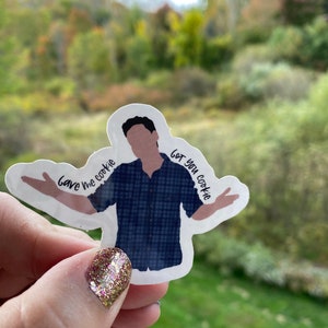 Nick Miller New Girl Sticker, glossy waterproof vinyl sticker, gave me cookie got you cookie!