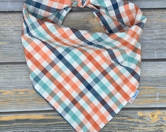 Spring Plaid Seersucker Pet Bandana