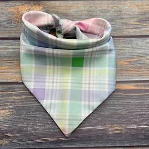 Pastel Plaid Pet Bandana