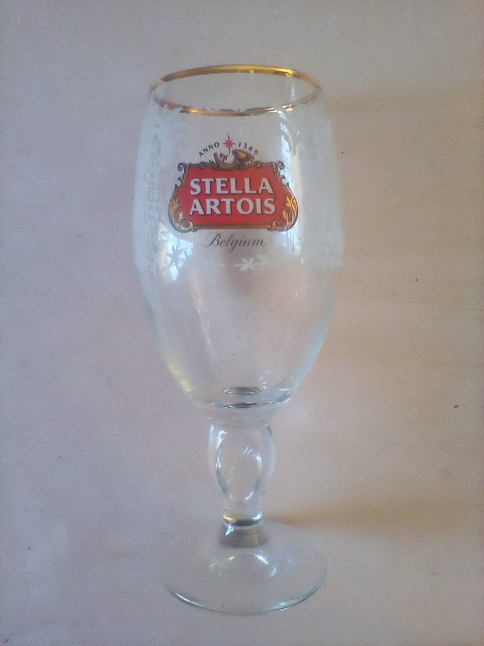 Stella Artois Gold Rimmed Beer Glasses Set of 2 Etsy