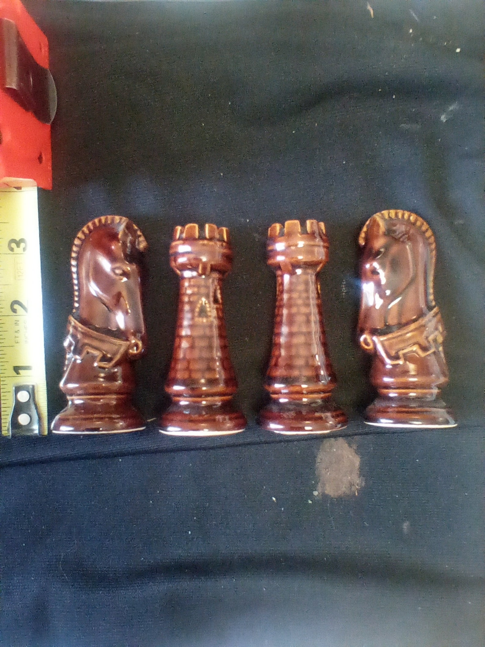 Vintage Ceramic Chess Set Duncan Mold Pieces Etsy