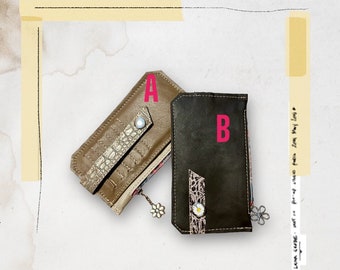 Wallet, minimalist credit card wallet, leather purse pal, thin wallet organizer