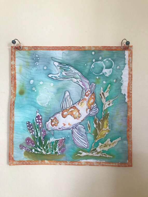 Koi Fish Wall Hanging Wall Decoration Handcrafted Soy Wax Etsy