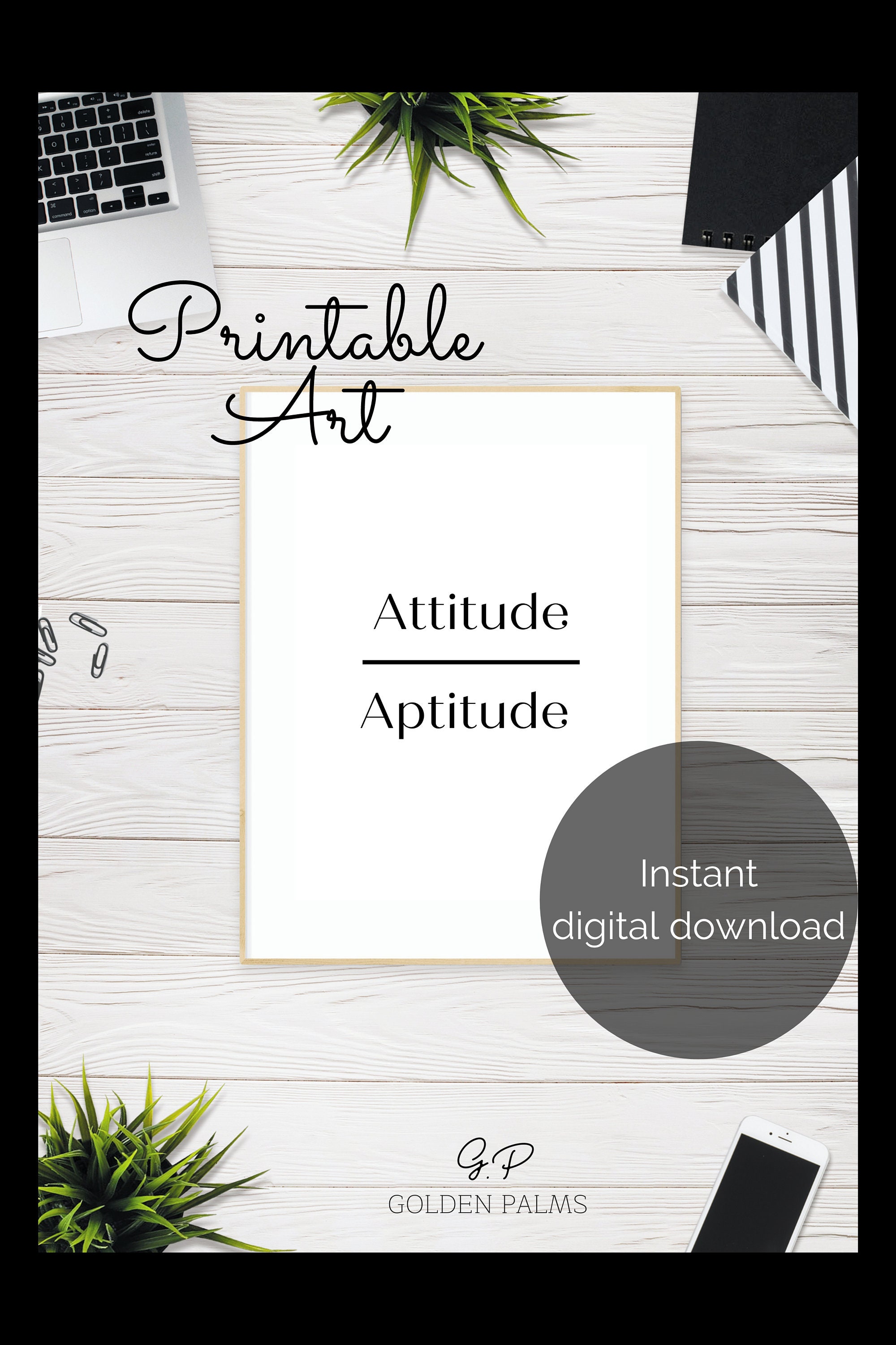 Attitude Over Aptitude Printable Motivational Art - Etsy