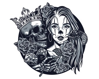 Free Skull King And Queen Svg Free Skull King And Queen Svg