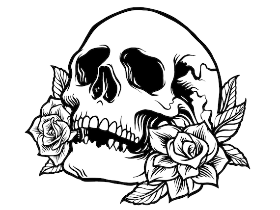 spikey skull tattoo - Buy t-shirt designs