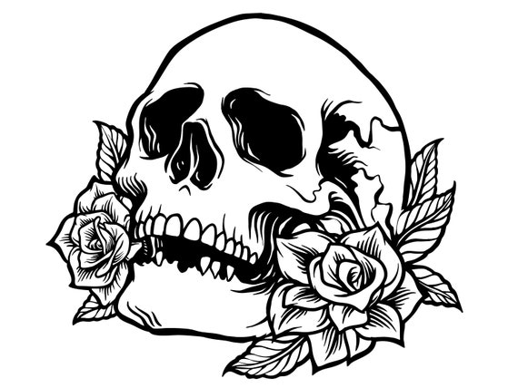 spikey skull tattoo - Buy t-shirt designs