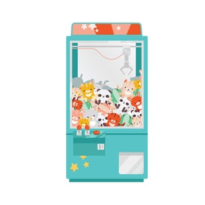 Cute Claw Machine Descargar / Retro Gaming / Cricut File / SVG Download Cut File / Tshirt Graphic / Water Bottle Sticker / Vector eps / Printable Downloads