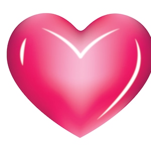 Single 3D Heart/Pink Heart/Valentine/Valentines Day/Love Images/SVG for Cricut/Instant Download/Cut File/File in SVG/PNG/eps/Vector Art