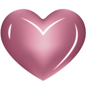 Einzelne 3D Herz/lila Herz/Valentinstag/Liebe Bilder/SVG für Cricut/Instant Download/Cut Datei/Datei in SVG/PNG/eps/Vector Art