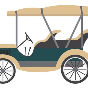 Green and Beige Antique Car Graphic/Vector/Decal/Cricut/Cut File/File in SVG/Instant Download/Logo/Tshirt Design/EPS/PNG/Clipart/svg file