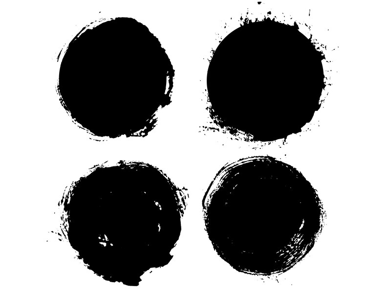 Download Set of Four Brush Texture/Paint Brush/Vector/Logo/Cricut ...