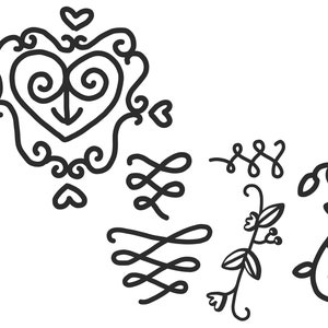 5 Pack of Victorian Hand Drawn Elements/Eps/PNG/svg file/Cricut/Cut File/Instant Download/Tshirt Graphic/Printable/Stencil/Tumblers