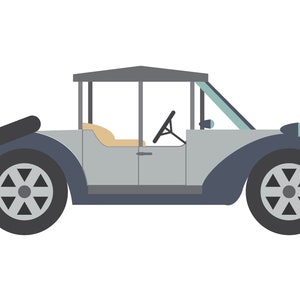 Grey Antique Car Graphic/Vector/Decal/Cricut/Cut File/File in SVG/Instant Download/Logo/Tshirt Design/EPS/PNG/Clipart/svg file
