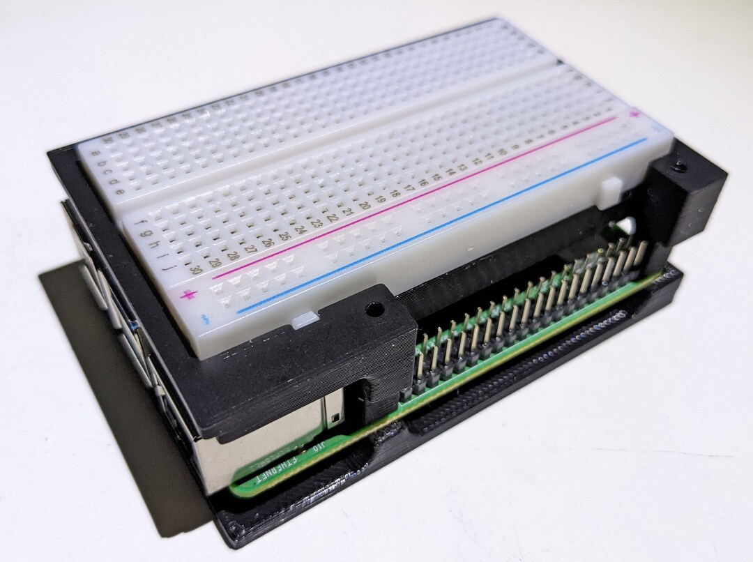 Raspberry Pi Case With Breadboard Mount Etsy