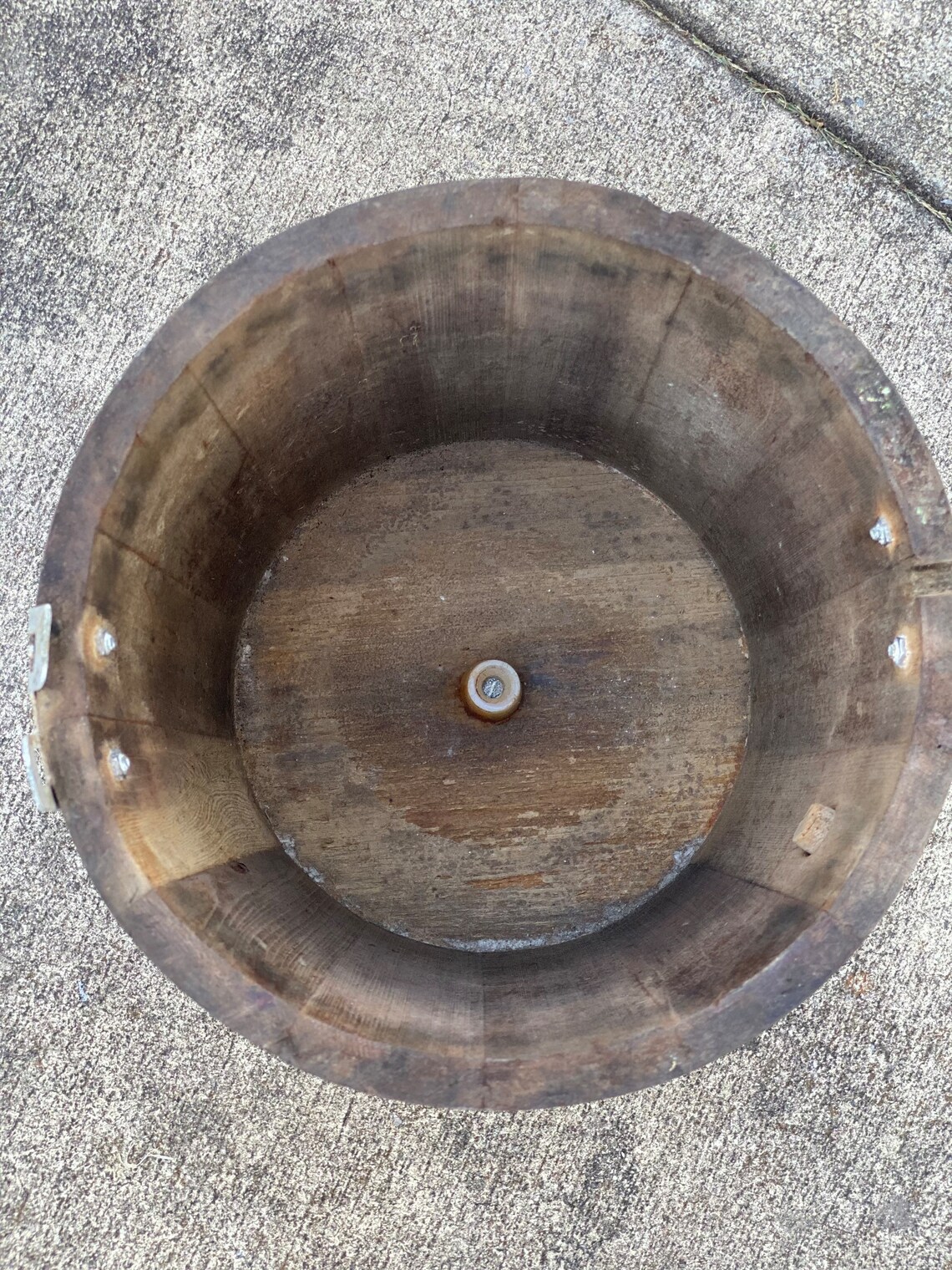 Antique Wood Ice Cream Bucket With Cork Etsy