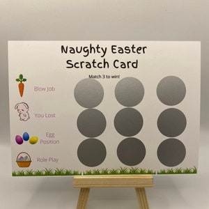 Easter Couple game,  Easter card, Scratch off card, Adult Easter Stuffers, Gift for her, Gift for him, Card