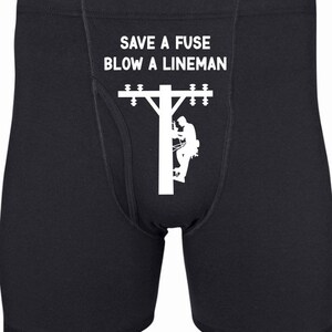 Lineman gift, Boxers for lineman, funny saying, Electrician gift, life of a lineman, line workers, Pole dancers
