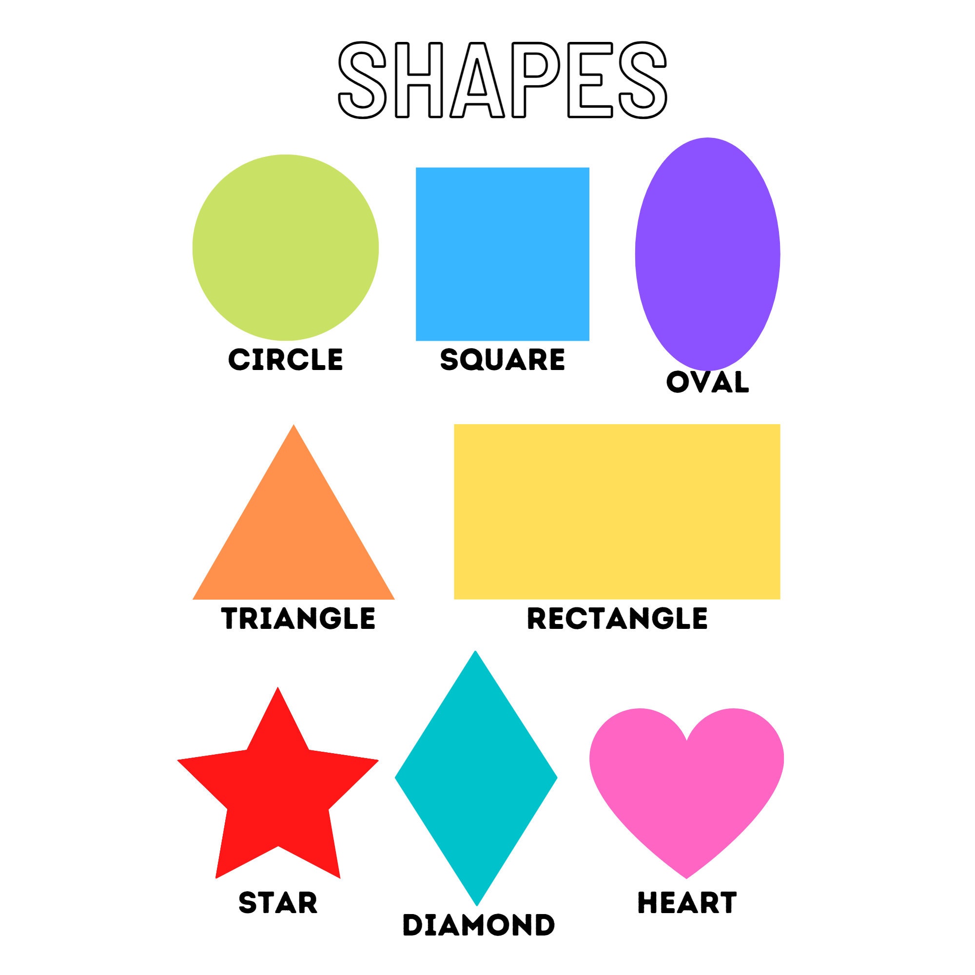 Shapes Printable, Shapes Learning, Learn Shapes, Teaching Shapes