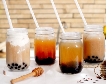 Premium DIY Bubble Tea Kit , Boba Kit, Brown Sugar Boba Milk Tea, (24+ Drinks), loose leaf teas