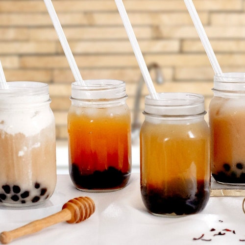 Premium DIY Bubble Tea Kit Boba Kit Brown Sugar Boba Milk Etsy