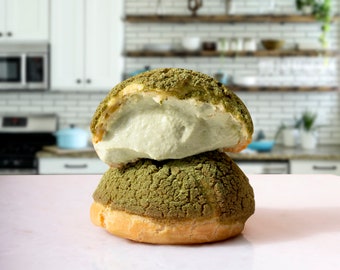 Matcha Cream Puff Baking Kit, Baking gift, Matcha Green Tea, Housewarming Gift