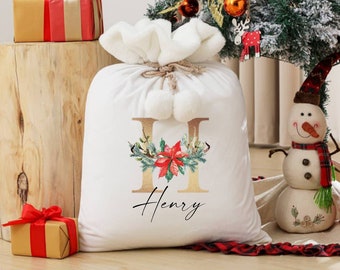 Luxury Personalised Santa Sack, Velvet Sack, Christmas Sack, Personalised Christmas Gift, First Christmas, Santa Stocking