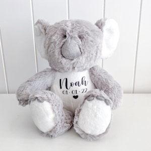 Personalised Teddy Koala, New Baby Gift, Your Name Teddy, Customised Plush Toy, Stuffed Animal Personalised Koala Teddy Australia Theme gift