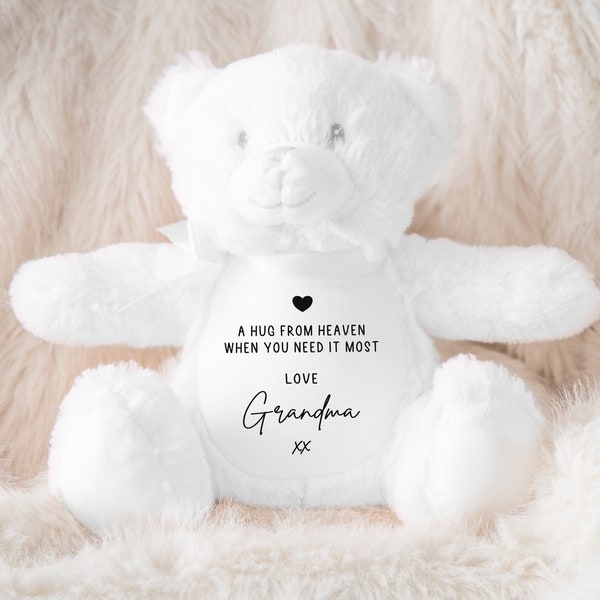 A Hug From Heaven Personalised Teddy | Family Loss | Sympathy gift | Memorial gift | Stillbirth Keepsake | Personalised Gift | Bereavement