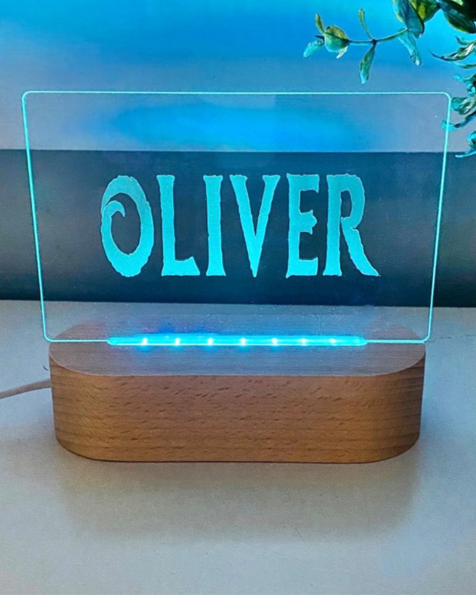 Personalised Name Children's Night Light Nursery Lamp Etsy