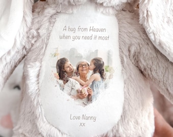 Personalised Memory Photo Teddy | In Memory Bereavement Gift | Memorial, Memory Keepsake | Sympathy | Memory Teddy Bear | Loss of Loved one