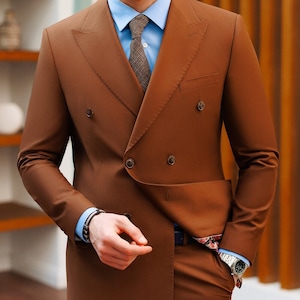 Gentlemen Brown 2 Piece Formal Fashion Wedding Suits, Party Wear Suits, Men Suit, Summer Beach Wedding Suits For Men