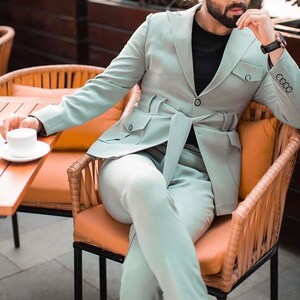Pista green store coat pant