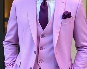 Slim Fit Men's Wedding Suit – Tailored Groom/Groomsmen Wear