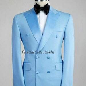 Men&#39;s Double Breasted Peaked Lapel Jackets Christmas Evening Party Wear Tuxedo Jacket Host Dinner Party Jacket Coat Blazers For Men