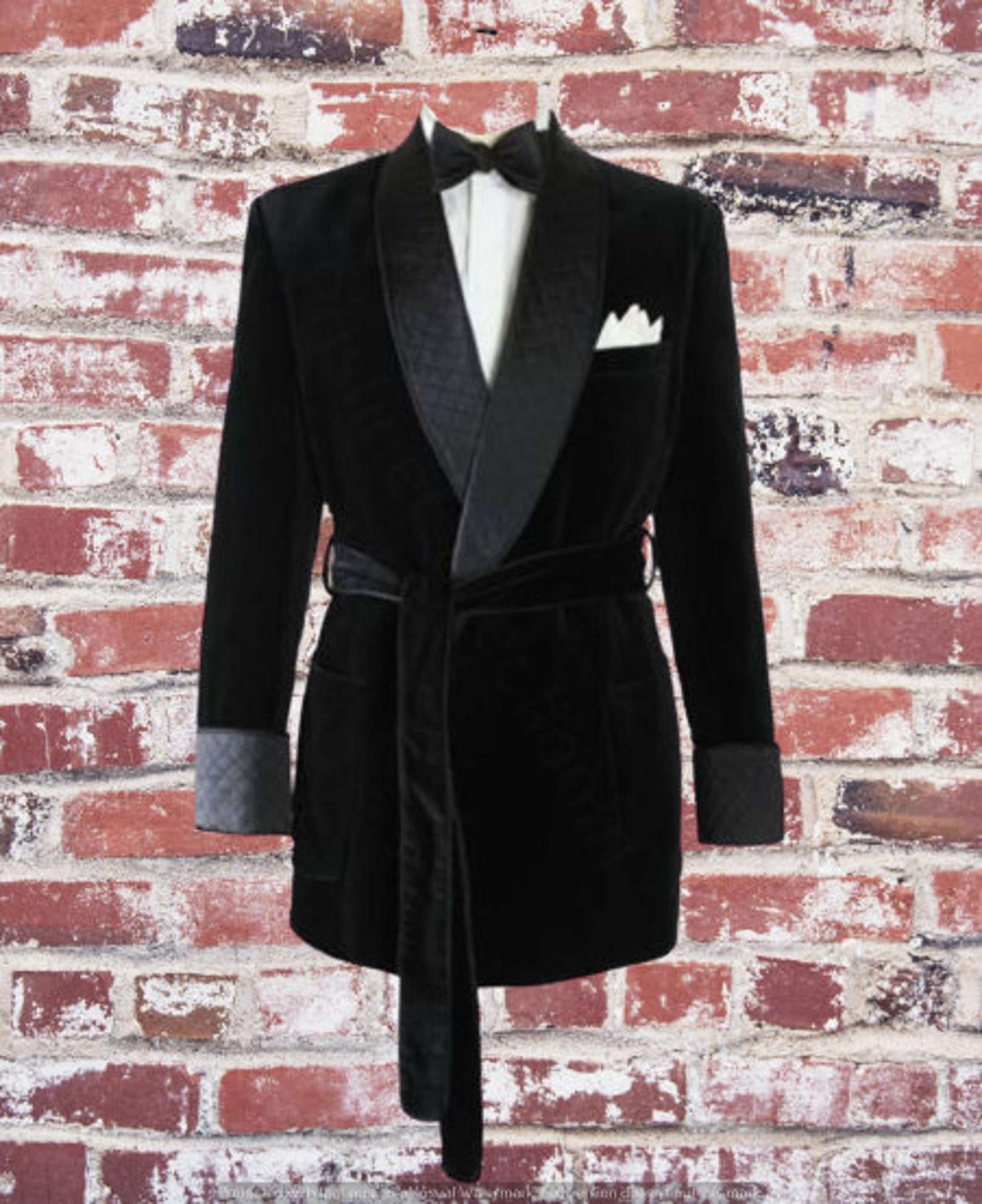 Mens Black Velvet Robe Smoking Jackets Men's Dinner Party Etsy