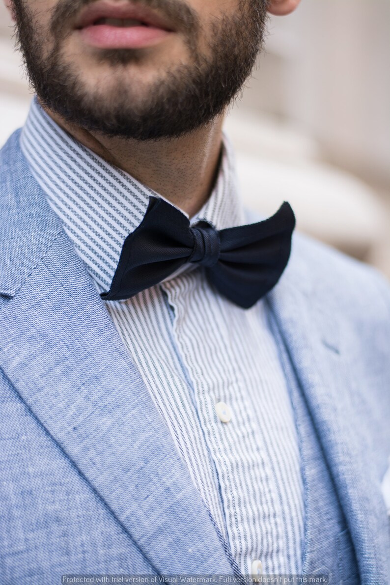 Mens Navy Blue Linen Suits Slim Fit 3 Piece Summer Suit for Etsy