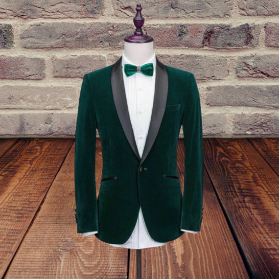 Green Velvet Jacket Tuxedo