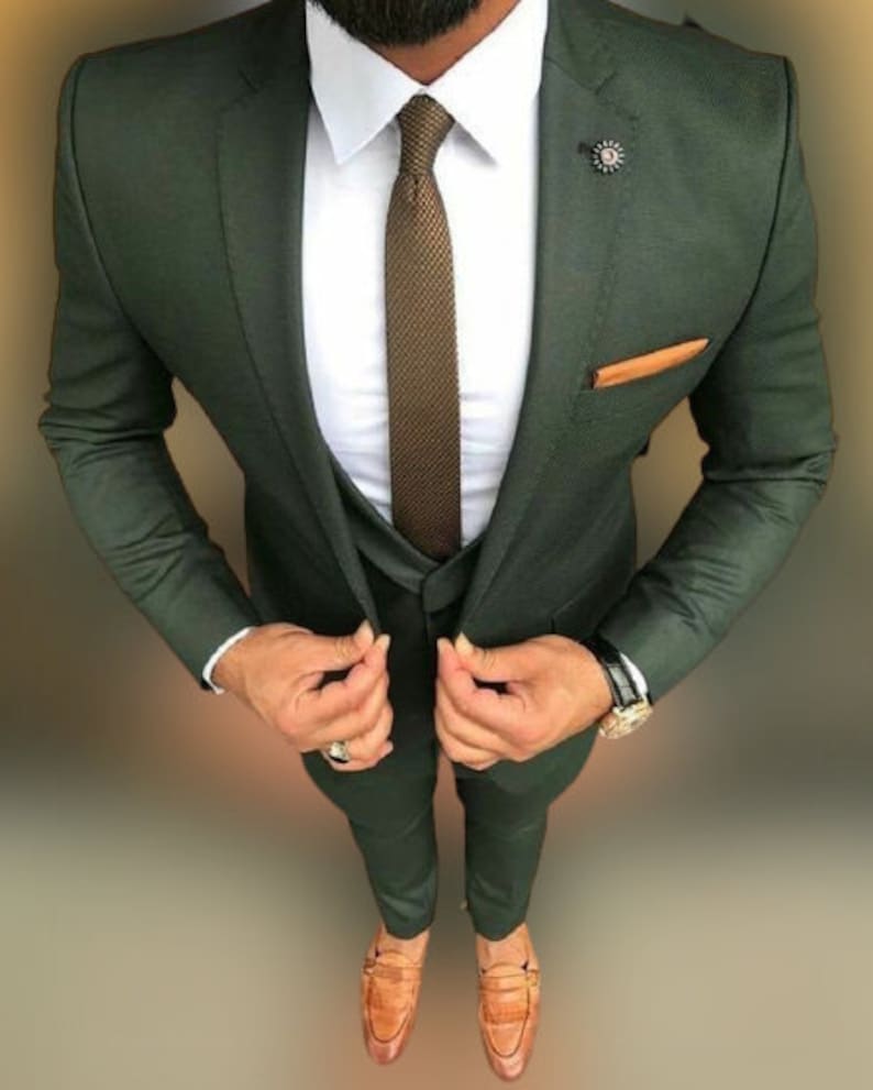 Anzug Herren Hochzeit Grun