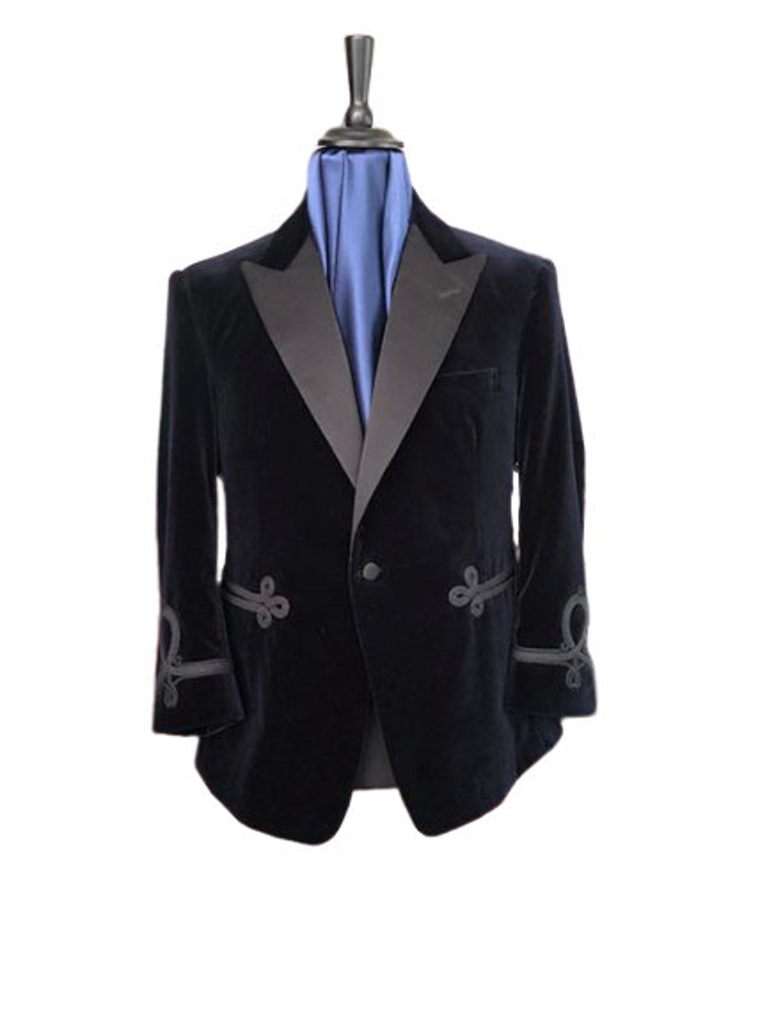 Mens Black Smoking Jacket Peak Lapel One Button Smoking Coat - Etsy