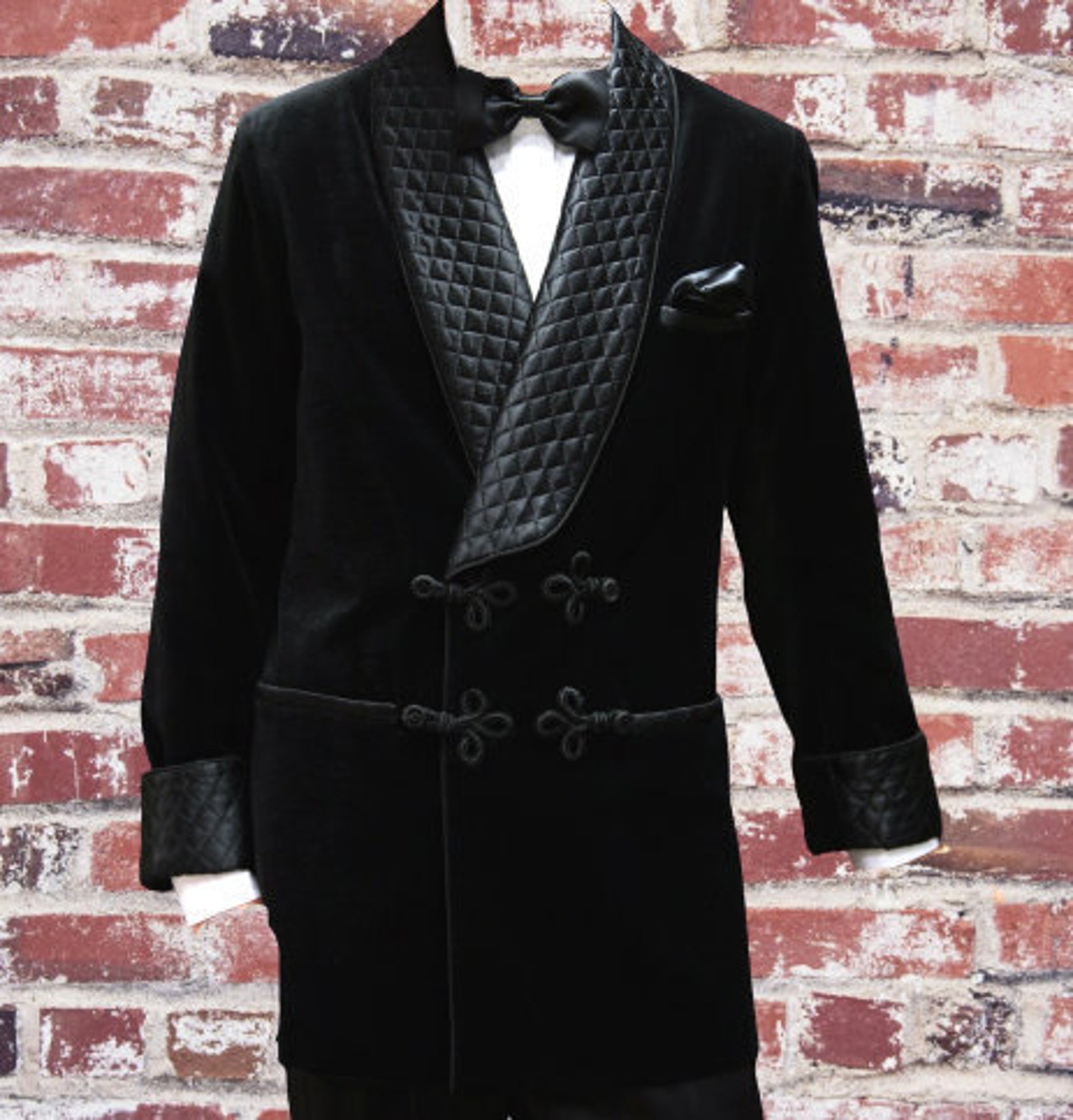 Mens Black Quilted Smoking Jackets Quilted Smoking Jackets Etsy