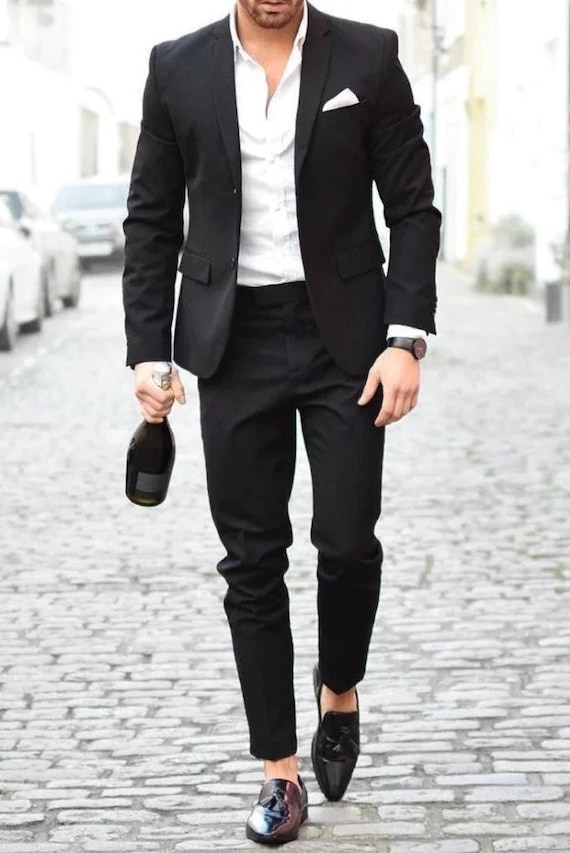 black and white formal dress for man Ivory Classic Dinner Jacket