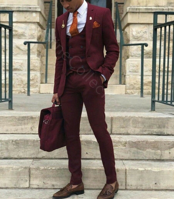 The 15 Best Burgundy Wedding Suits