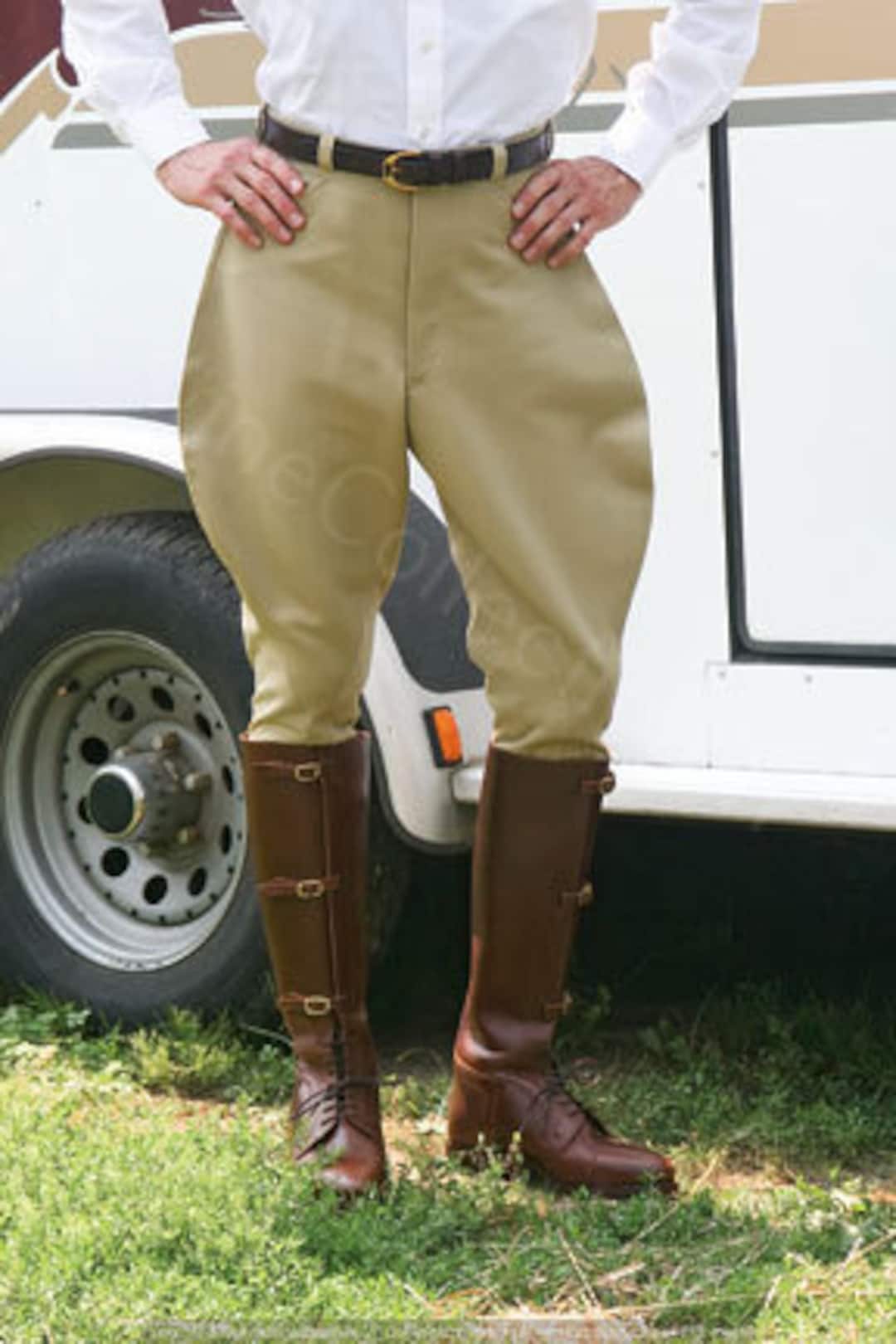 Mens Vintage Jodhpurs Breeches Pant Equestrian Pants Horse