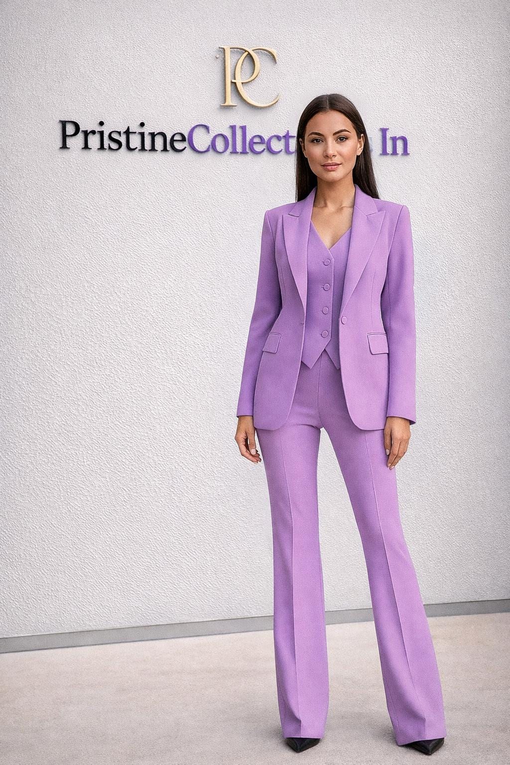Formal Wear Lilac Suit Womens Formal Lavender Pants Suit For Women, Flared Pants Suit With Formal Wear Lilac Suit Womens Formal Lavender Pants Suit For Women, Flared Pants Suit With